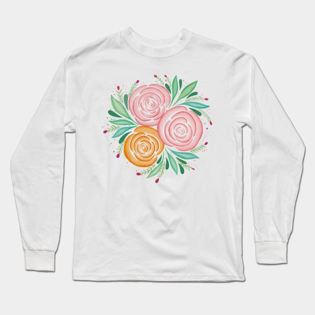 Roses for spring Long Sleeve T-Shirt by CalliLetters